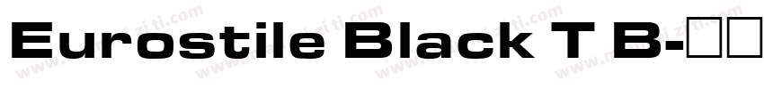 Eurostile Black T B字体转换